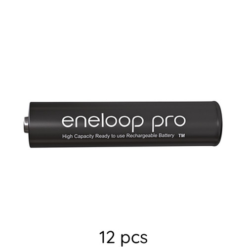 12-Pack AAA NiMH Panasonic Eneloop Pro Rechargeable Batteries (Bulk)
