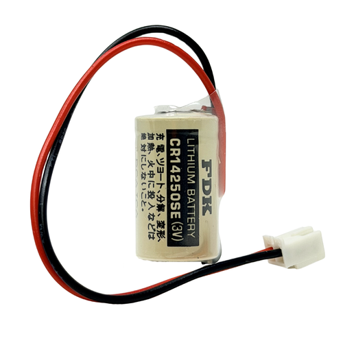 Industrial PLC backup battery with lead connector