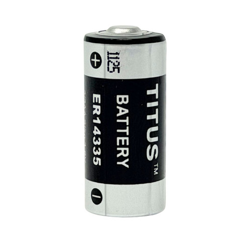 2/3 AA Titus lithium battery with blue sleeve