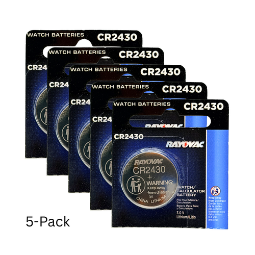 Back packaging of Rayovac CR2430 coin cell lithium batteries pack