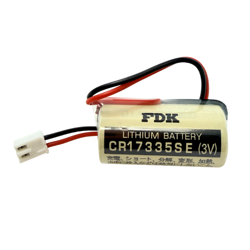 FDK CR17335SE lithium PLC battery with white plug