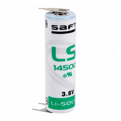 Saft LS145003PFRP AA 3.6V lithium battery with PC mount