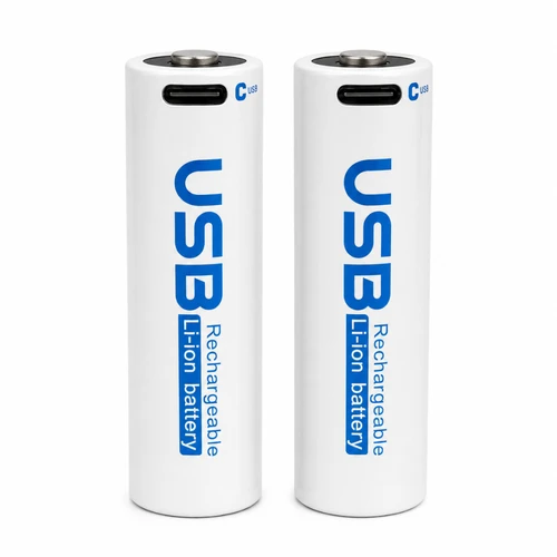 Dual USB C18650 rechargeable batteries and USB Type-C charging cable