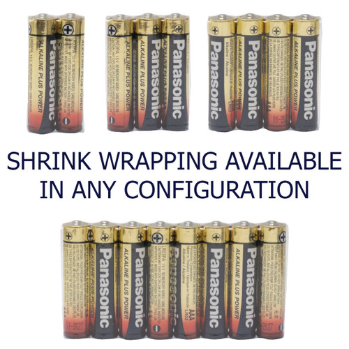 Panasonic AAA industrial alkaline batteries shrink wrapped