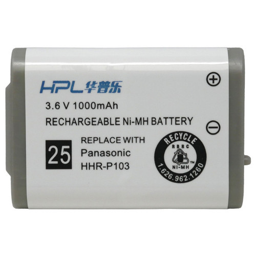 3.6V 1000mAh NiMH Panasonic replacement phone battery