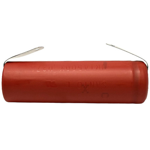 Tabbed Sanyo 14500 battery for custom electronic devices
