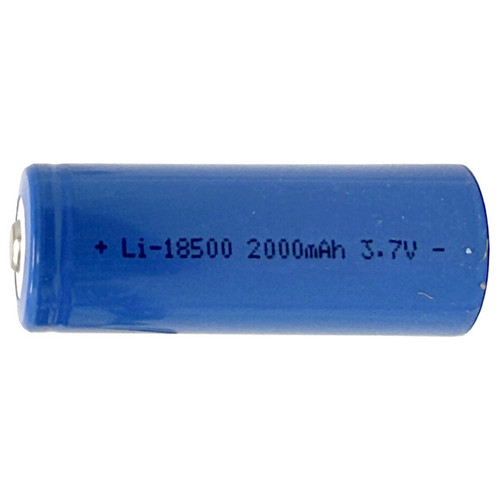 3.7V 18500 Li-ion rechargeable battery side profile