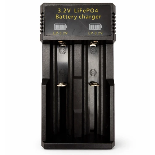 Power Portable CH2-3.6V 2 slot LiFePO4 battery charger front view