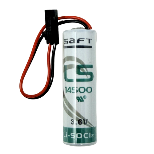 Saft LS14500 3.6V Lithium PLC Battery with Black Plug (EMTRS0327C-1)