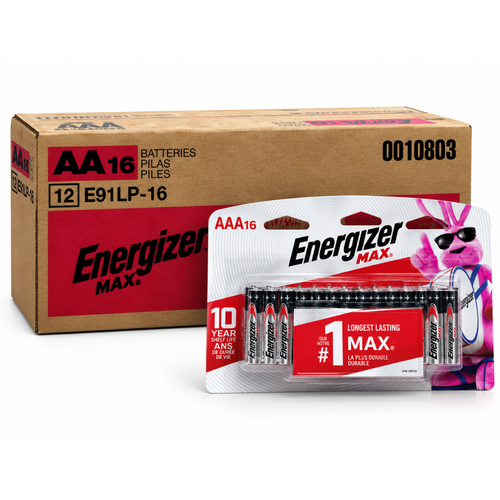 Bulk case with 192 Energizer MAX AA batteries inside