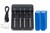Power Portable 4-slot Li-ion battery charger with four 18650 batteries
