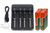 Power Portable 4-slot Li-ion battery charger with eight 18650 batteries