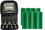 Carrera V3299USB AA AAA NiMH charger with eight AA batteries