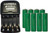 Carrera V3299USB slim travel charger with eight AA NiMH batteries