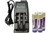 Power Portable 2-slot Li-Ion charger with four 18650 batteries