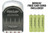 UltraLast ULINOV3 smart charger with four AAA rechargeable batteries