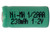 Power Portable 1/2 AAA NiMH flat top battery 230mAh front view