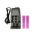 Power Portable 2-slot Li-Ion charger with two 18650 batteries