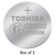 Toshiba CR2032 3 volt lithium coin cell batteries 5-pack on card