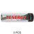 3-Pack 18650 Tenergy Lithium Ion 3.7 Volt Button Top Batteries with PCB Protection (2600 mAh)