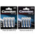 Front view of Camelion 8 AA plus 8 AAA batteries