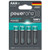 PowerOne AAA alkaline batteries 4 pack card