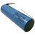 Close-up of Samsung INR21700 50E rechargeable battery tabs