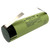 Side angle of Panasonic 21700 lithium-ion battery with clear label