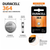 Duracell silver oxide 364 / SR621SW button batteries front view