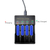USB LiFePO4 charger set with LED indicators and 4 rechargeable batteries