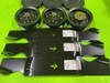 MZ54 970455801 Complete Deck Rebuild Kit - Spindles, Pulleys, Blades, Belt