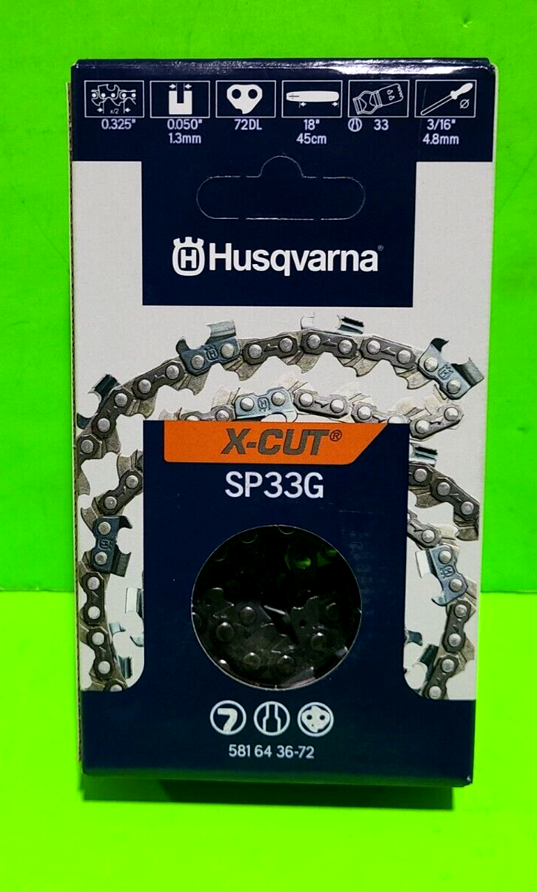 18" Chainsaw Chain SP33G 72DL .325 .050 H30-72 Husqvarna 581643672