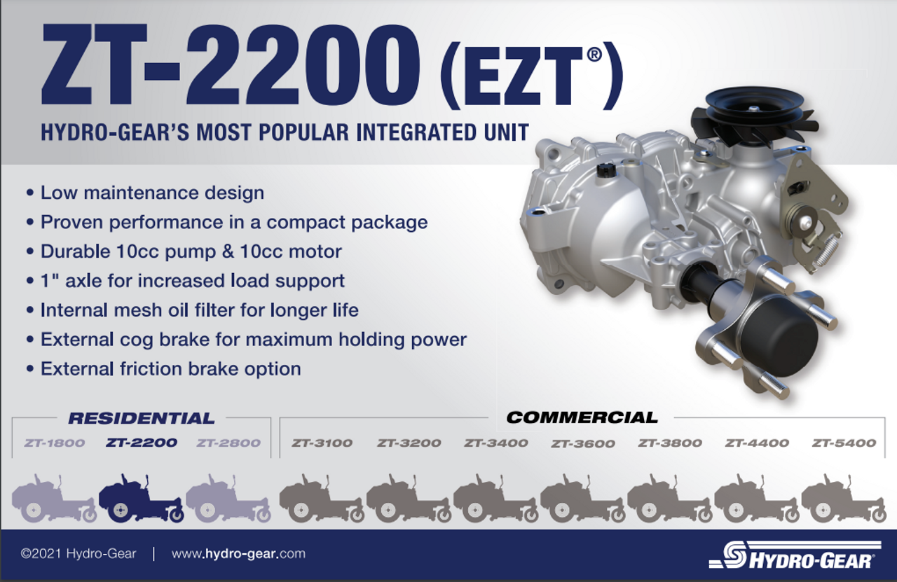 Hydro Gear ZD-DUBB-2LDC-3PPX Hydrostatic Transmission ZT-2200 EZT | Free Shipping - LawnmowerPartsWorld.com