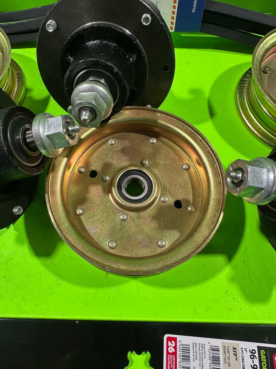 Heavy Duty Deck Rebuild Kit Blade Spindle Belt Idler for Husqvarna MZ6128 FD61M 61 Inch