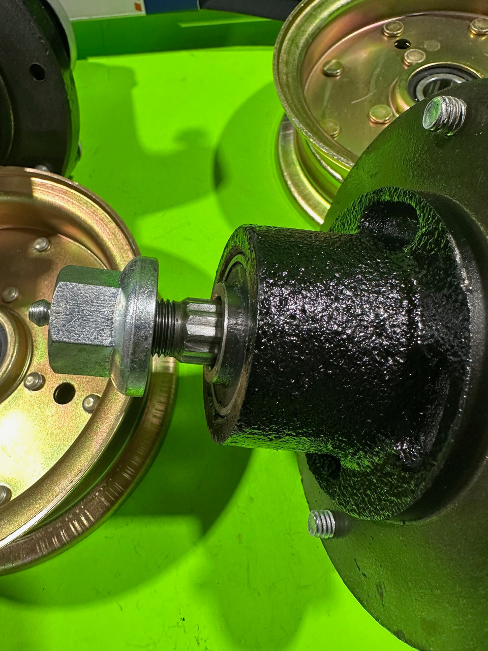 Heavy Duty Deck Rebuild Kit Blade Spindle Belt Idler for Husqvarna MZ6128 FD61M 61 Inch