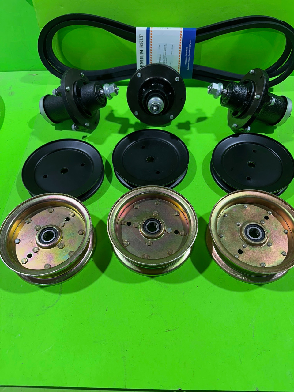 Heavy Duty Spindle Pulley Belt Deck Kit For Husqvarna MZ61 MZT61 MZ6128 MZ6125 FD61M