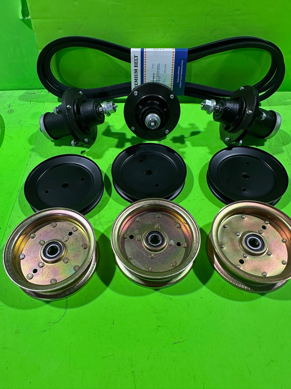 Heavy Duty Spindle Pulley Belt Deck Kit For Husqvarna MZ61 MZT61 MZ6128 MZ6125 FD61M