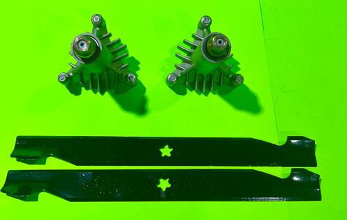 42" Deck Riding Mower Spindles and High Lift Blades Combo