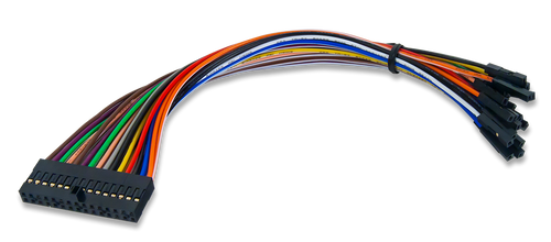 Oblique view product image of the 2x15 Flywires: Signal Cable Assembly for the Analog Discovery.