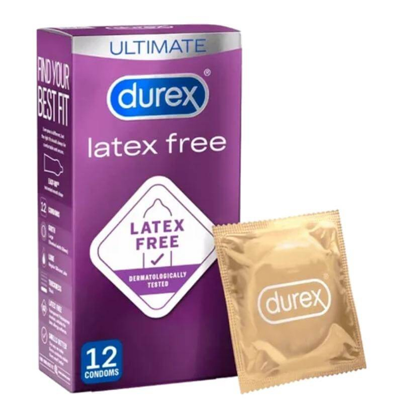 Pacote de 12 preservativos Durex sem látex: entrega no dia seguinte