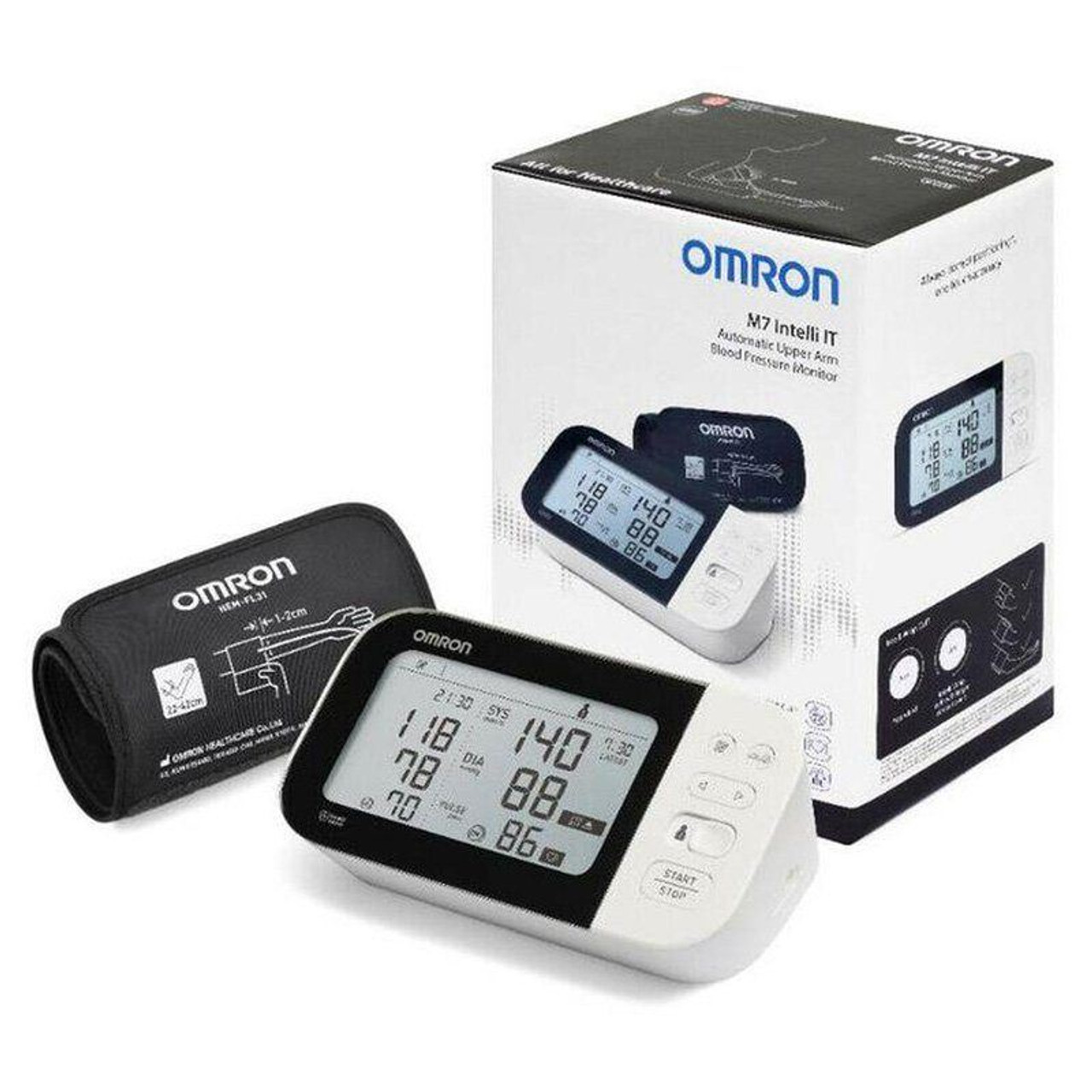 Omron M3 Comfort Automatic Upper Arm Blood Pressure Monitor 22-42cm Intelli  Cuff