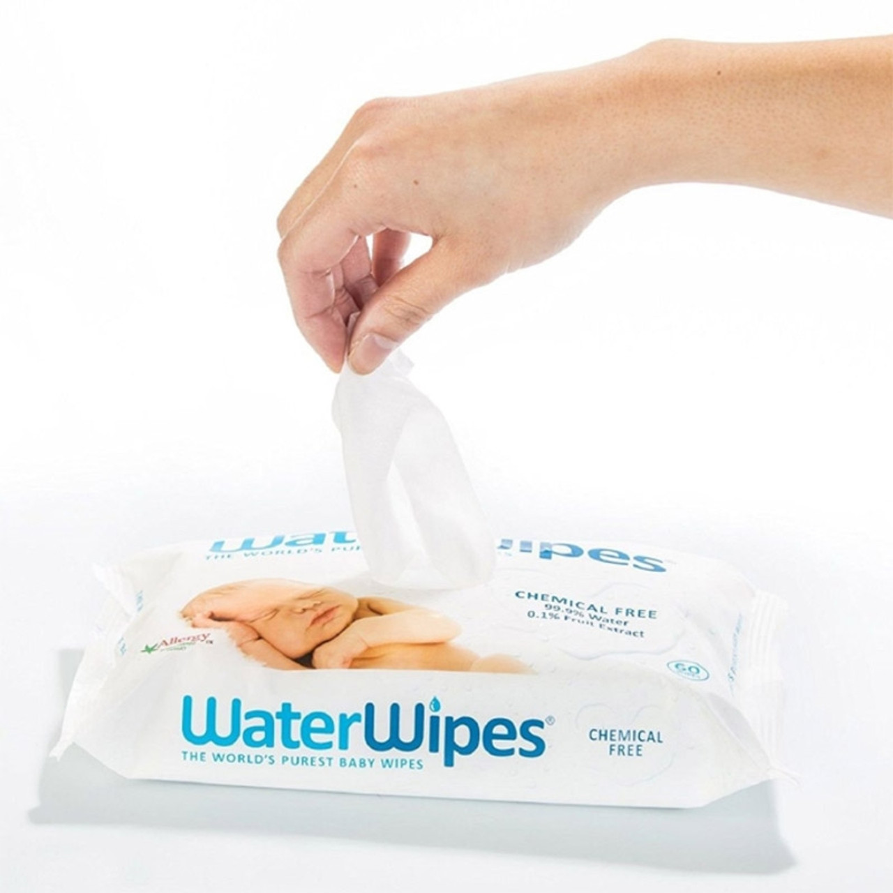 Pack 4x Toallitas Húmedas Hipoalargénicas 99,0% agua WaterWipes (60 un – El  Mundo del Bebé