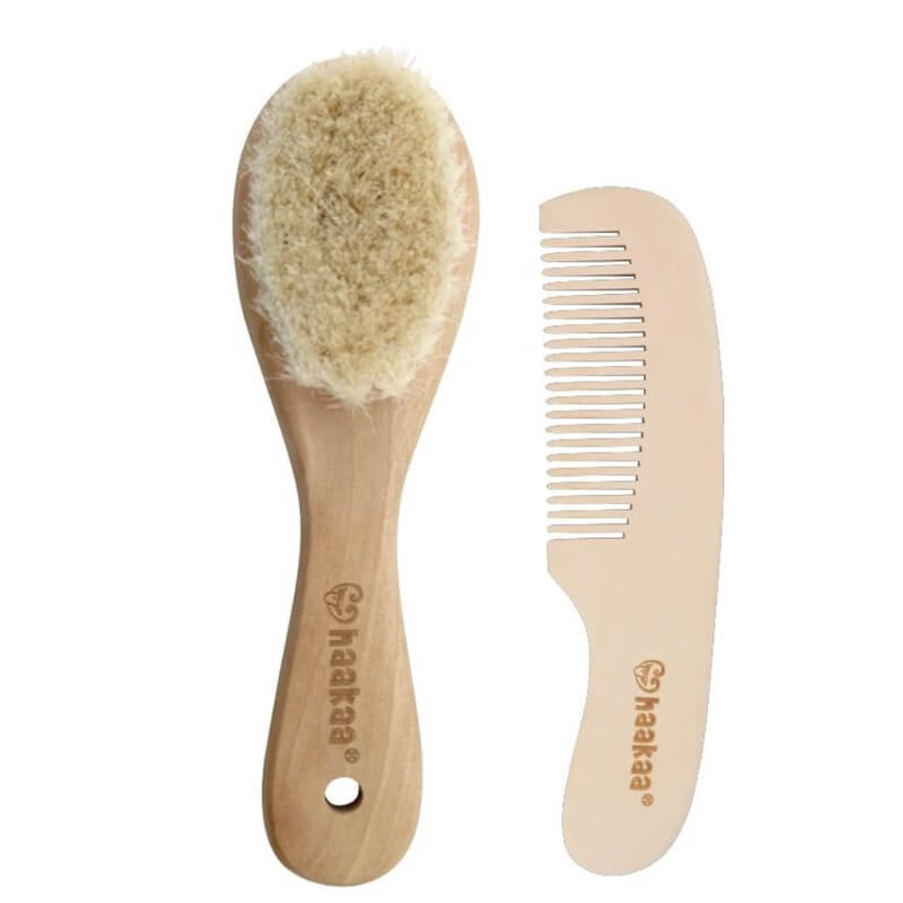 Ensemble brosse et peigne pour bébé chèvre Haakaa : InHealth .ie