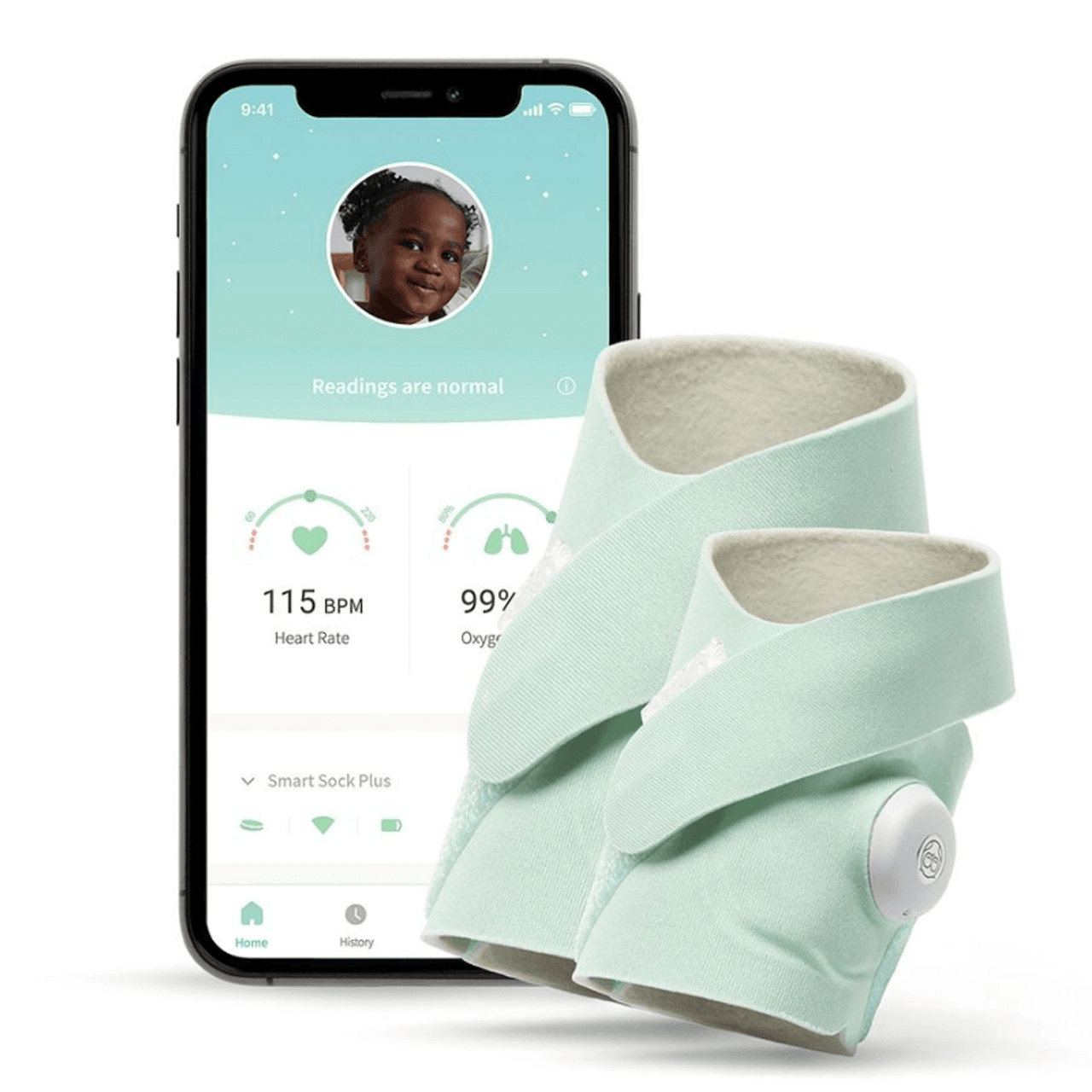 Le moniteur de sommeil pour bébé, chaussette intelligente portable