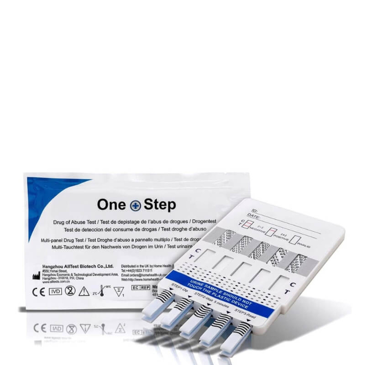 Test rápido orina en panel de 5 drogas - AllTest productos para testeo
