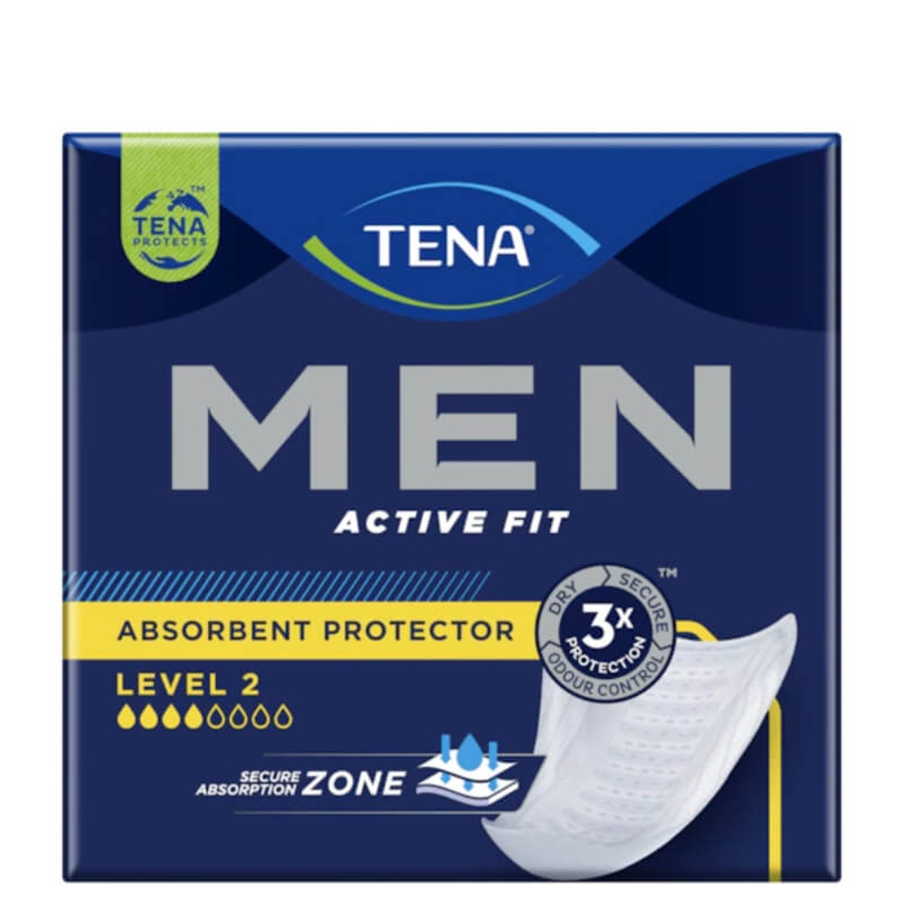 Tena Men Level 2 Pads, Medium 10's 