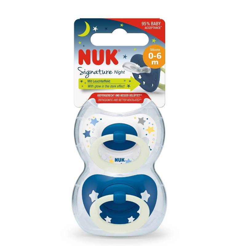 NUK Signature Night Glow in the dark Soother 0-6 Months