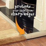 Clevamama Fireplace Edge Guard protects your child