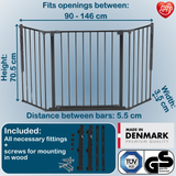 BabyDan Configure Flex Gate Medium - Black (90-146 cm) 5