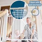 BabyDan Flexi Fit Metal Stair Gate - White (67-105.5 cm) 5
